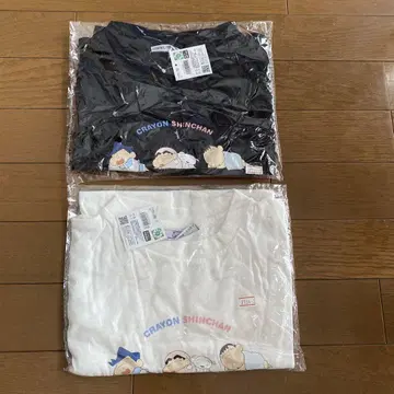 짱구는 못말려(크레용 신짱) 생큐마트 T셔츠 화이트 블랙