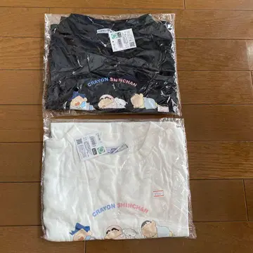 짱구는 못말려(크레용 신짱) 생큐마트 T셔츠 화이트 블랙