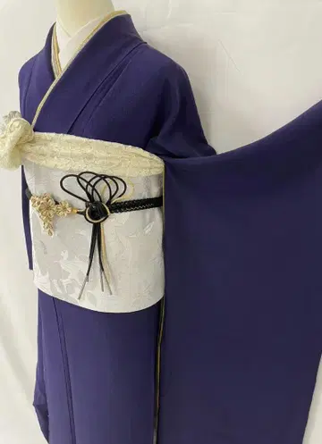 [ WA-Modern ] 순수 실크 무지 후리소데 풀세트