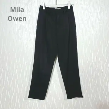 Mila Owen (미라 오웬) 턱 포함 하이웨스트 테이퍼드 팬츠