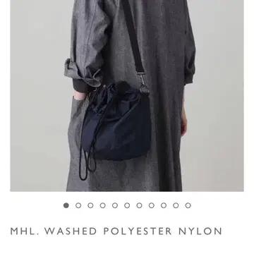 MHL. 워시드 폴리에스터 나일론 숄더백
