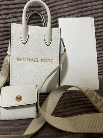 MICHAEL KORS 화이트 미니 토트백