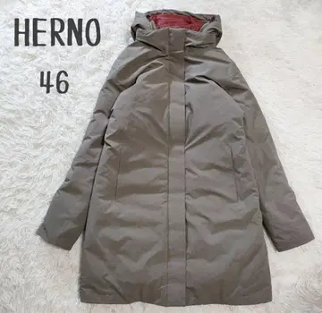 HERNO 다운 코트 마그마 브라운 그레이 빅 사이즈 46