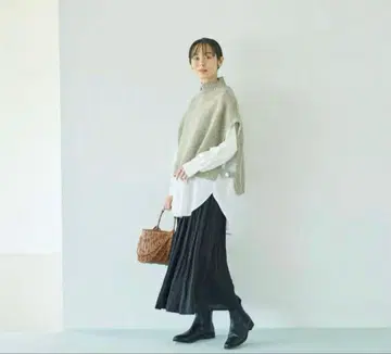 새상품 북유럽 생활용품점 sosotto 소소토 플리츠 스커트 블랙