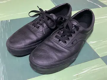 반스 VANS ERA 에라 천연 가죽 블랙 가죽