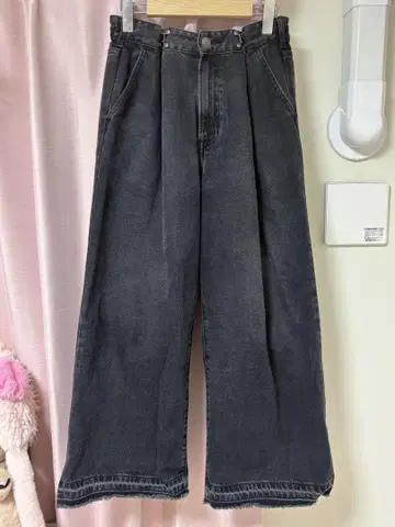 더블 턱 와이드 팬츠