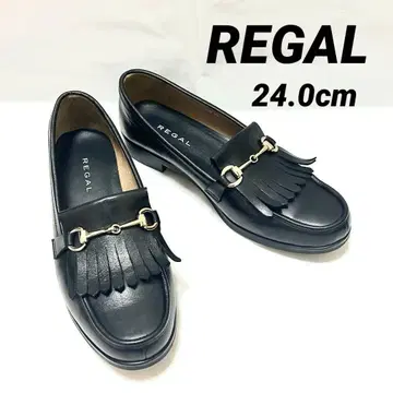 REGAL 리걸 비트 로퍼 퀼트 가죽 블랙 골드 24cm