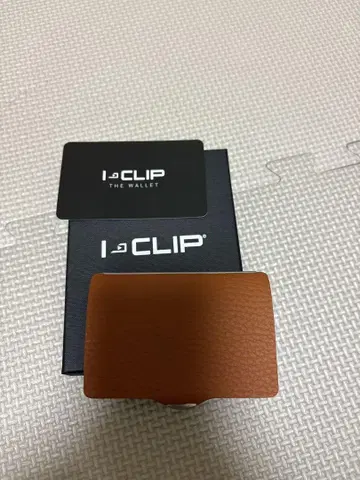 I-CLIP 가죽 카드 케이스 브라운