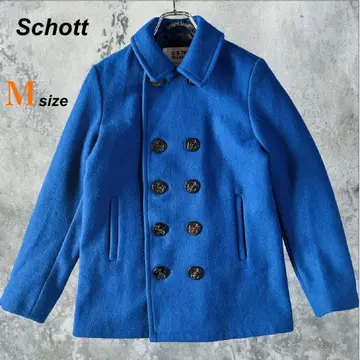 레어 컬러 Schott 피 코트 아우터 미국제 블루 16 S~M