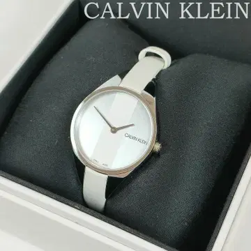 새상품급 CALVIN KLEIN 캘빈클라인 손목시계 2침 화이트 실버