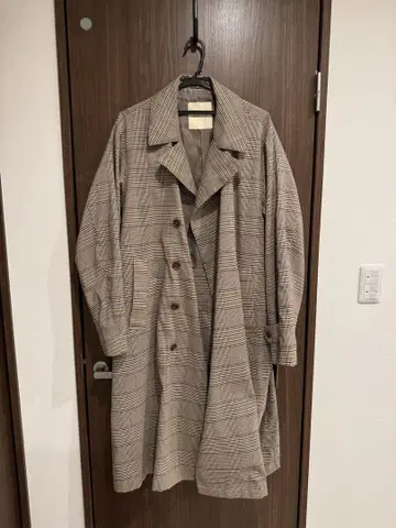 FREAK'S STORE 체크 무늬 스텐카라 코트