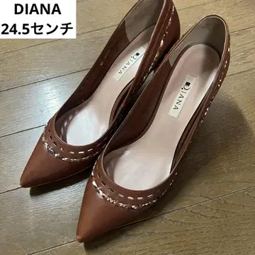 다이애나 DIANA 브라운 펌프스 힐 6cm 24.5