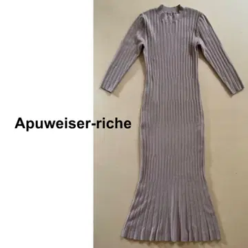 Apuweiser-riche 롱 니트 긴팔 원피스