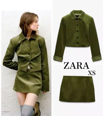 ZARA 새상품 셋업 코듀로이 숏 자켓 미니 스커트