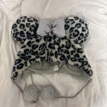 디즈니 레오파드 무늬 팬캡 그레이