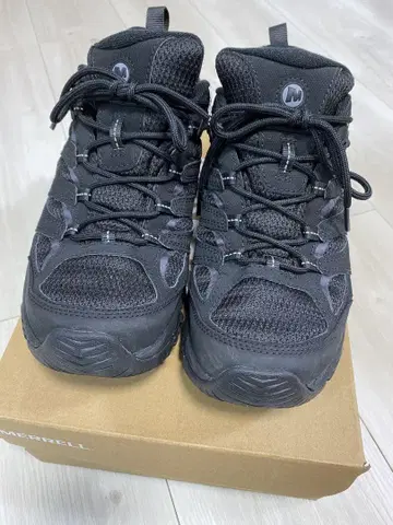MERRELL 블랙 미드컷 신발 moab3 syn gtx