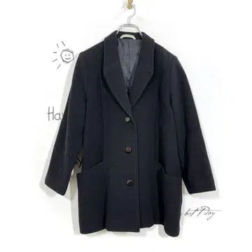 HIGH SENSE 라무 캐시미어 혼방 울 코트 블랙 13호 일본제