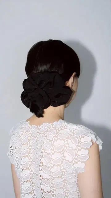 pan hair ties 빵 스크런치 블랙 블랙