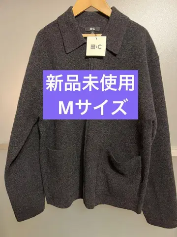 미사용 새상품 25AW 유니클로C 니트 풀 지퍼 자켓 다크 그레이 M
