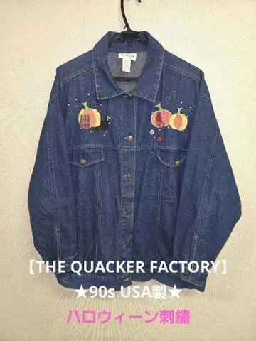 90s THE QUACKER FACTORY 데님 커버올 할로윈