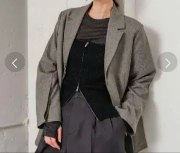 센스 오브 플레이스 지퍼 테일러드 자켓 그레이