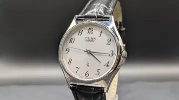 CITIZEN 쿼츠 손목시계 4-711050K 실버 다이얼 남성용