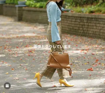 BLUELEA 체크 무늬 와이드 팬츠 M 사이즈