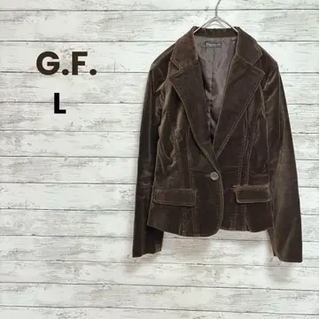[ G.F. ] 테일러드 자켓 벨로아 느낌 ( L ) 브라운 오샤레