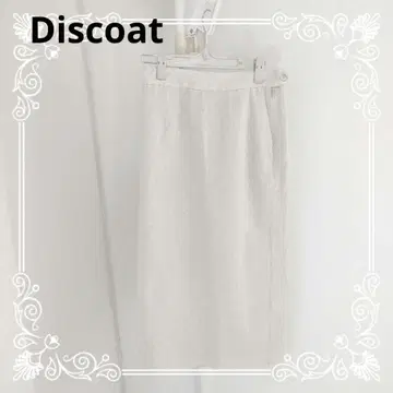 a1168 Discoat 린넨 소재 린넨 소재 배합 베이지 타이트 스커트