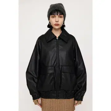 SLY 인조 가죽 블루종 자켓