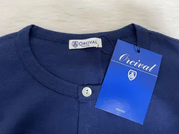 ORCIVAL 오르치발 수피마 코튼 크루넥 가디건 블루