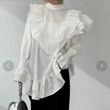 chuclla 비대칭 프릴 블라우스 셔츠 원피스 변형 디자인