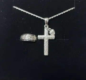 새상품급 하와이안 주얼리 크로스 펜던트 토링 세트