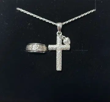 새상품급 하와이안 주얼리 크로스 펜던트 토링 세트