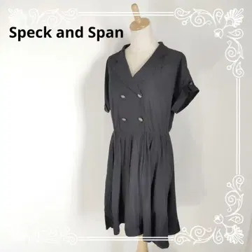 a1177Speck and Span 블랙 반팔 원피스