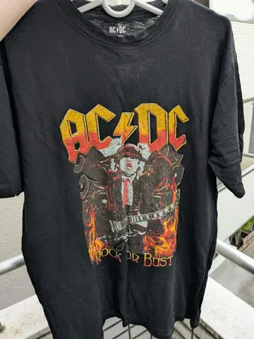 LL XL ACDC 밴딩T셔츠 구제 의류 빈티지 빅 사이즈 코튼