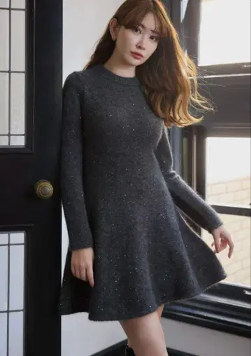 her lip to Twinkle Flare Mini Dress