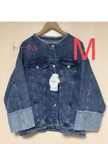 시마무라 omi 프린지 데님 자켓 M 중파랑