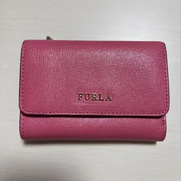 FURLA 3단 폴더형 지갑 핑크
