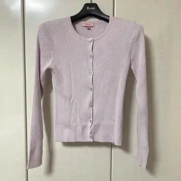 토카 실크 리브 가디건 라벤더 컬러