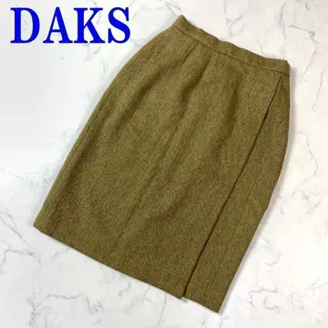 닥스 미디 스커트 울 체크 브라운 63-90 C8532