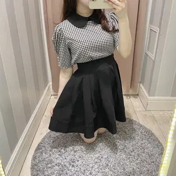 evelyn 깅엄 옷깃 tp