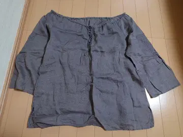 23구 뱅트 트루아 린넨 튜닉 46 카키 브라운 새상품급