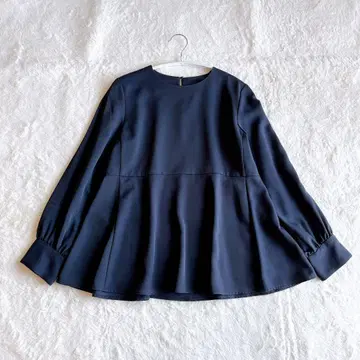 UNITED ARROWS 긴팔 블라우스 페플럼 볼륨 소매 F 사이즈