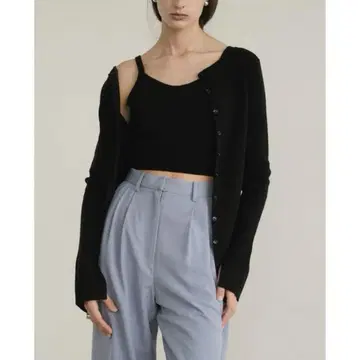 CLANE BUSTIERSET BOAT NECK KNIT CARDIGAN
