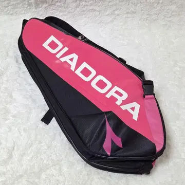 DIADORA 도라 테니스 라켓백 6개 수납 가능 핑크 x 블랙