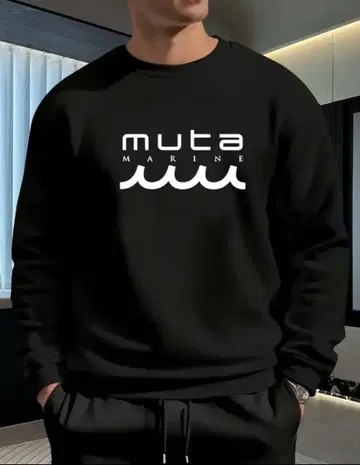 muta 그래픽 트레이닝복 맨투맨 블랙 S
