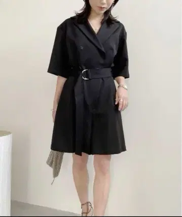 블랙 ameri TAILORED SHORT SALOPETTE