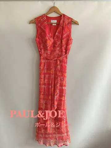 [ PAUL&JOE 폴앤조 ] 슬리브리스 실크 롱 원피스 38