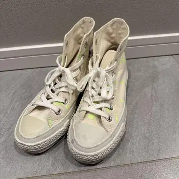 CONVERSE ALL STAR 화이트 형광 그린